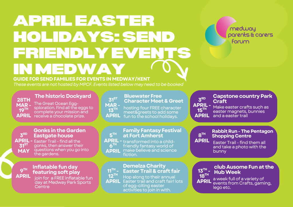MEDWAY send and inclusive events in Medway easter break 2026 full plan
