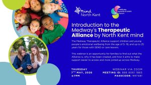medway-parent-and-carer-north-kent-mind-theraputic-aliance-zoom-meeting-to-support-parents-7th-may-@7pn-parent-carer. Medway Therapeutic Alliance with North Kent Mind